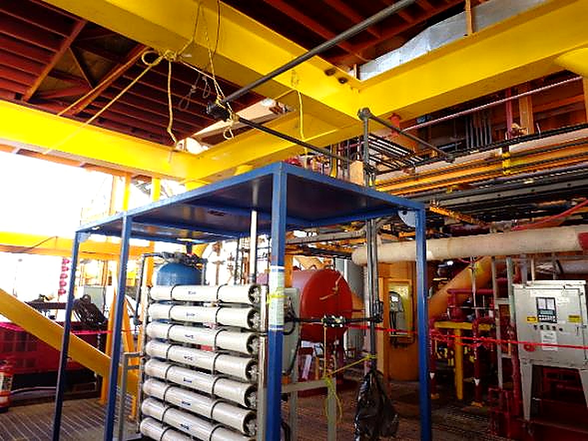 Vista general de módulos habitacionales en plataforma